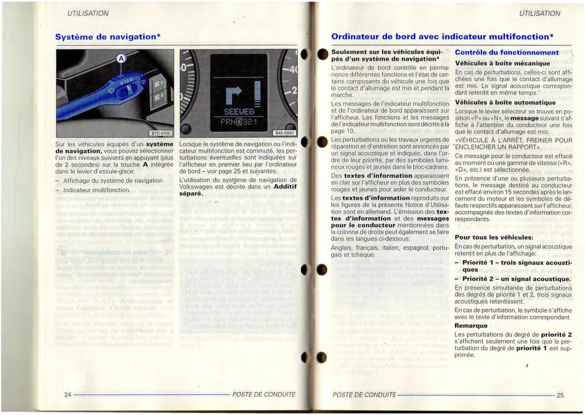VW Transporter T4 manuel du proprietaire / page 14