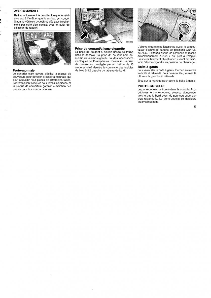 Chrysler Crossfire manuel du proprietaire / page 25