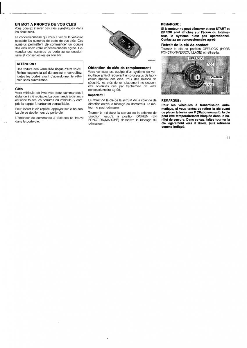 Chrysler Crossfire manuel du proprietaire / page 3