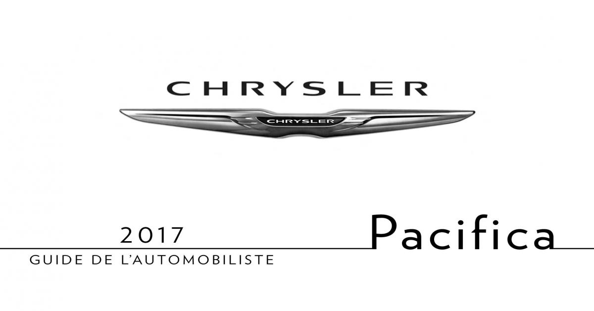 Chrysler Pacifica II 2 manuel du proprietaire / page 1
