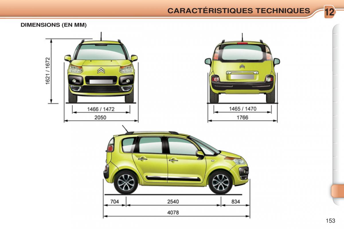 Citroen C3 Picasso manuel du proprietaire / page 155