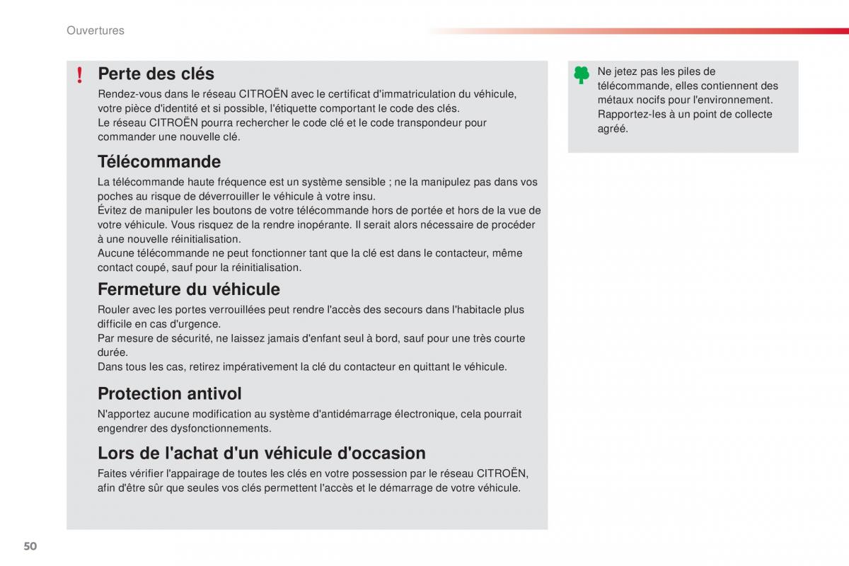Citroen C4 Cactus manuel du proprietaire / page 52
