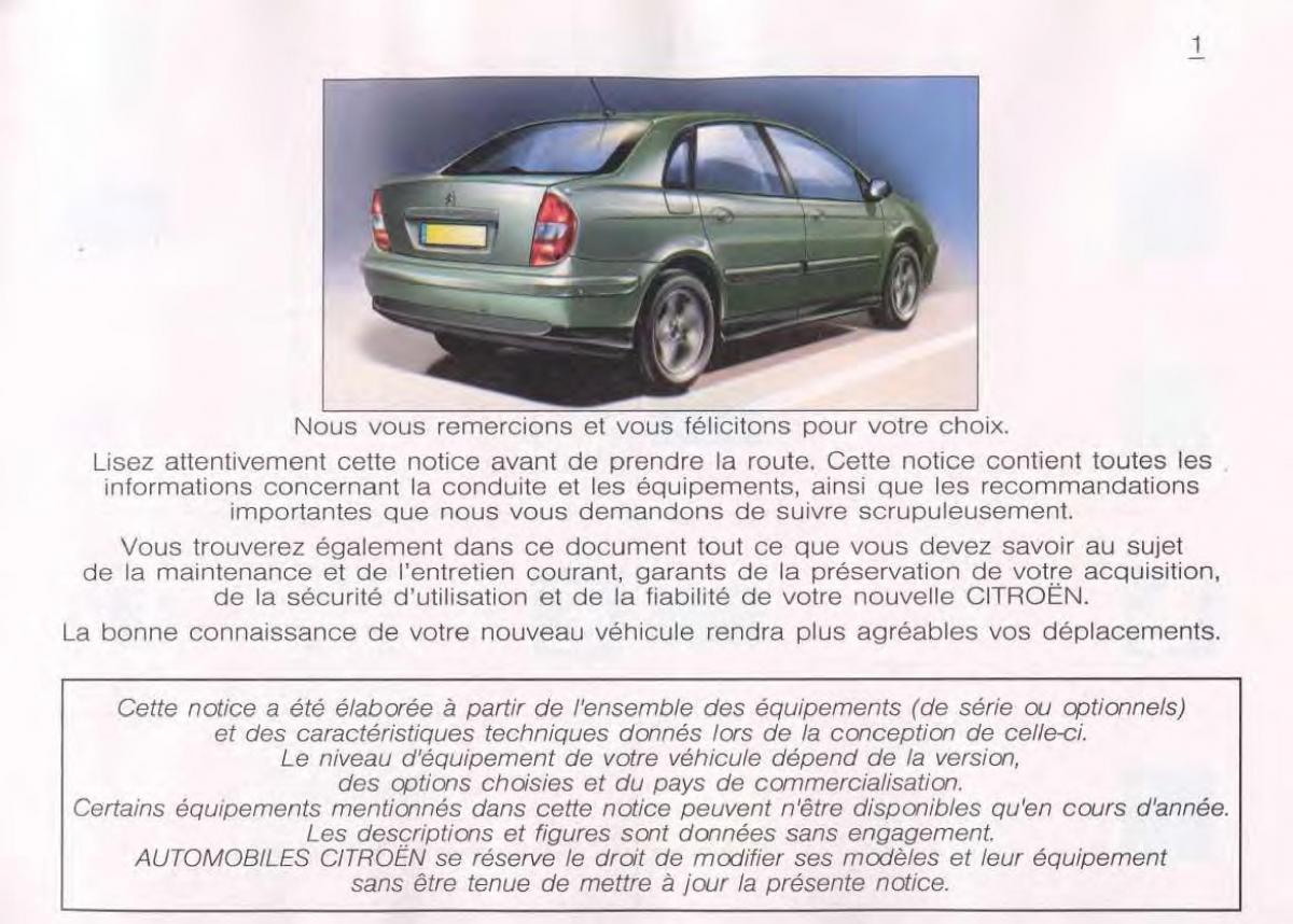 Citroen C5 FL I 1 manuel du proprietaire / page 3