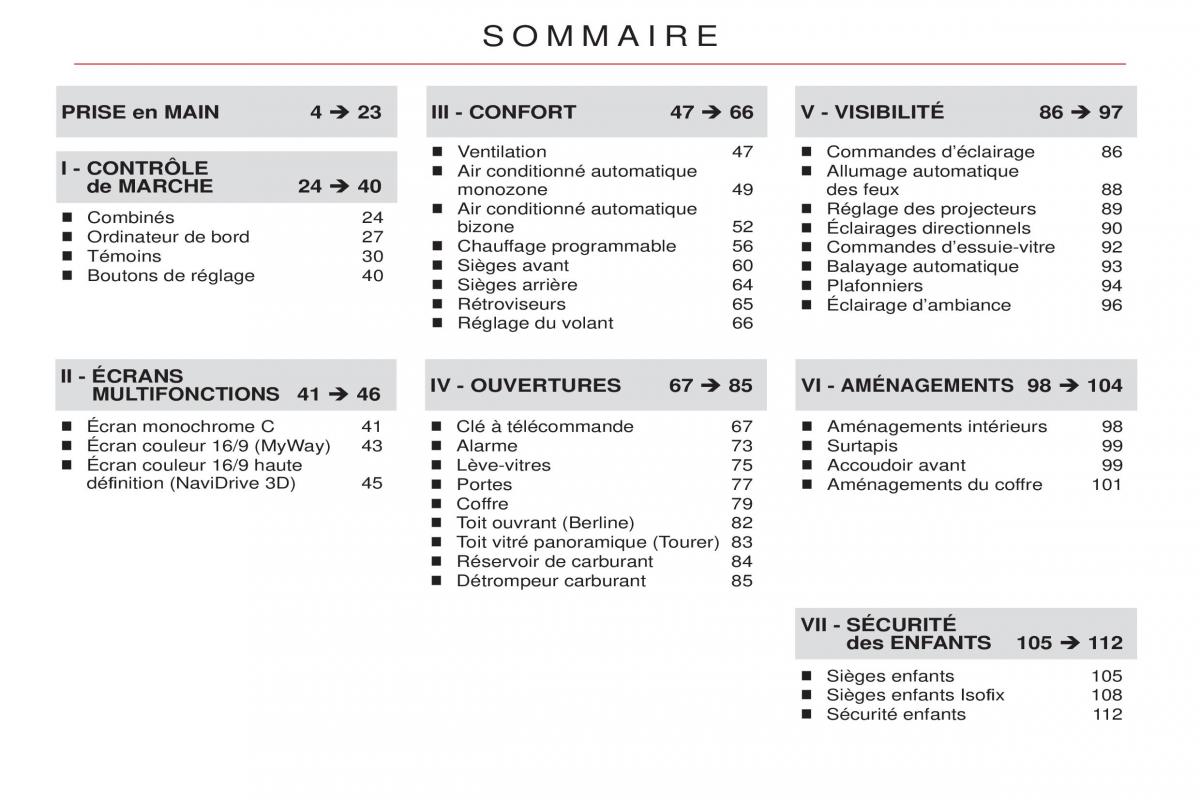 Citroen C5 II 2 manuel du proprietaire / page 4