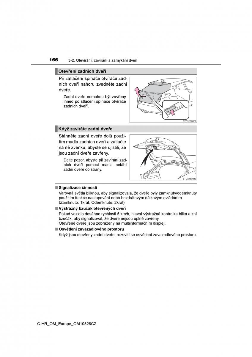 Toyota C HR navod k obsludze / page 166