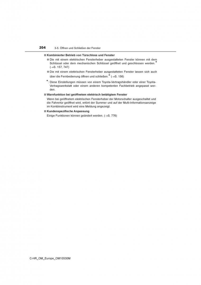 Toyota C HR Handbuch / page 204