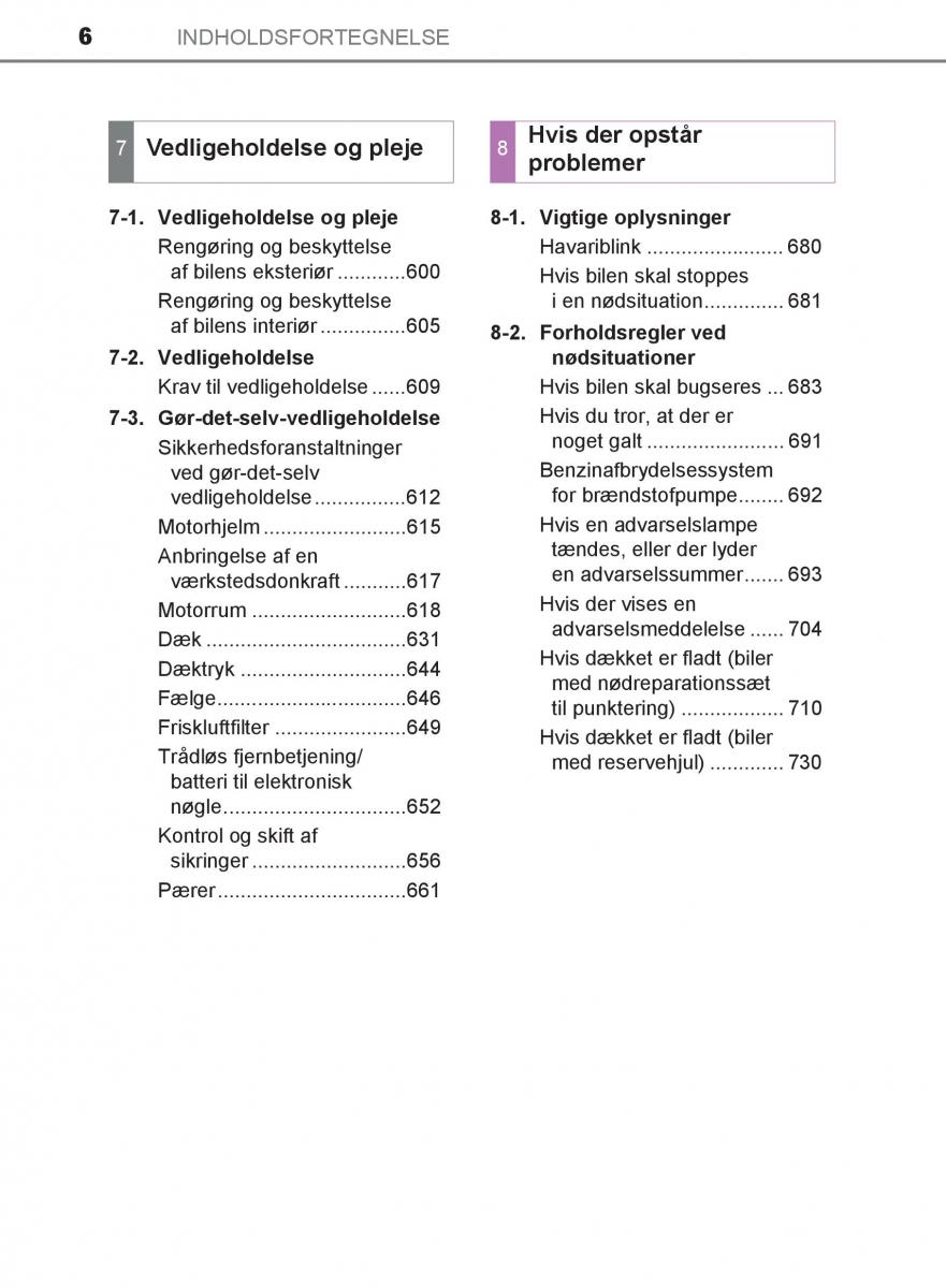 Toyota C HR Bilens instruktionsbog / page 6