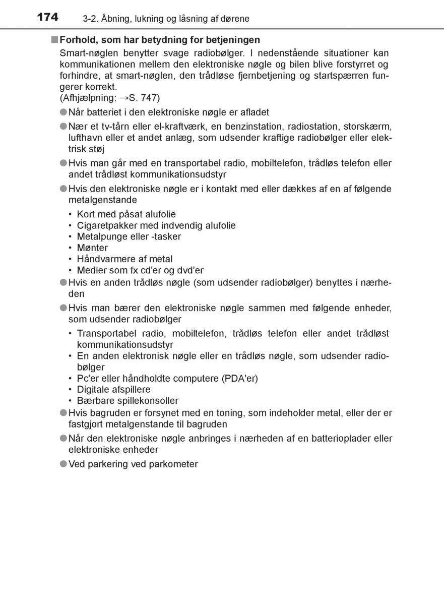 Toyota C HR Bilens instruktionsbog / page 174