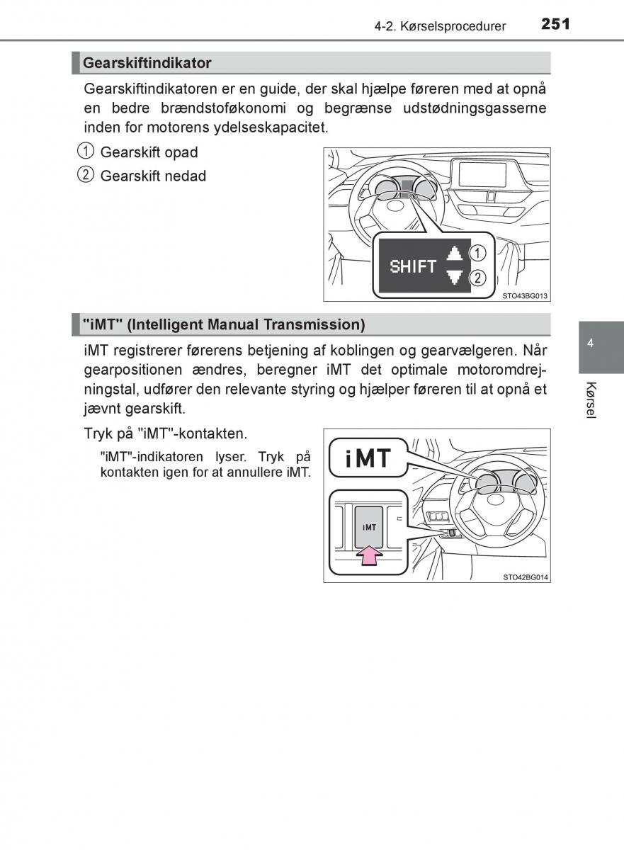 Toyota C HR Bilens instruktionsbog / page 251