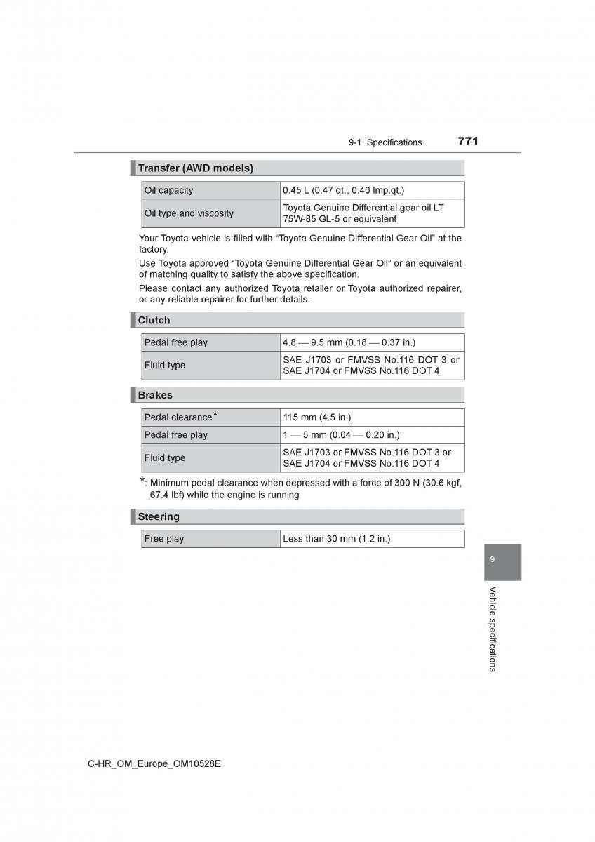 Toyota C HR owners manual / page 771