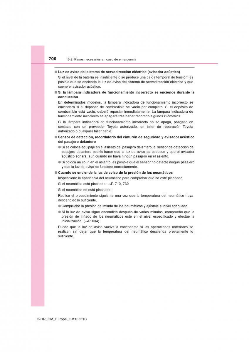 Toyota C HR manual del propietario / page 700