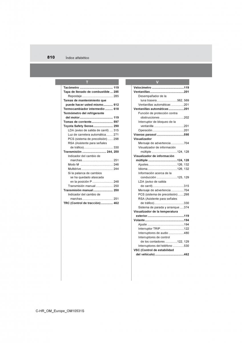 Toyota C HR manual del propietario / page 810