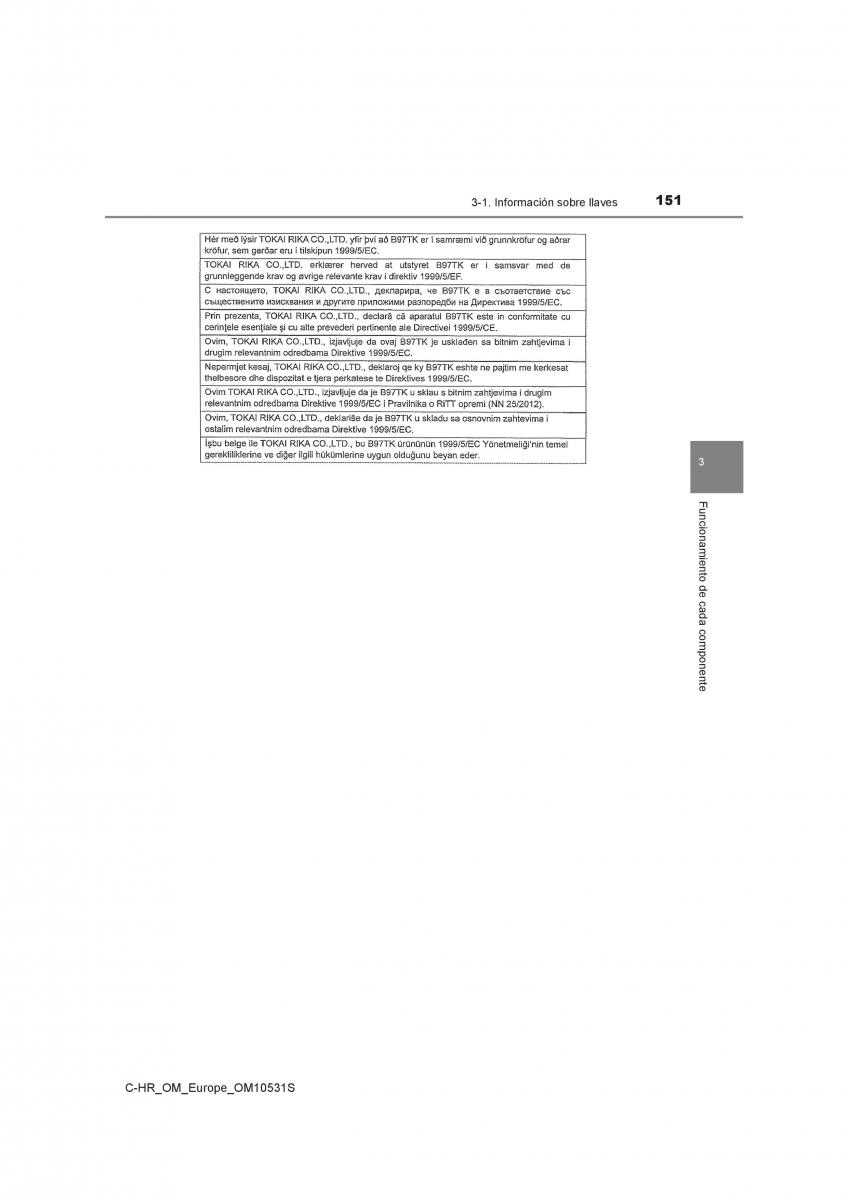 Toyota C HR manual del propietario / page 151