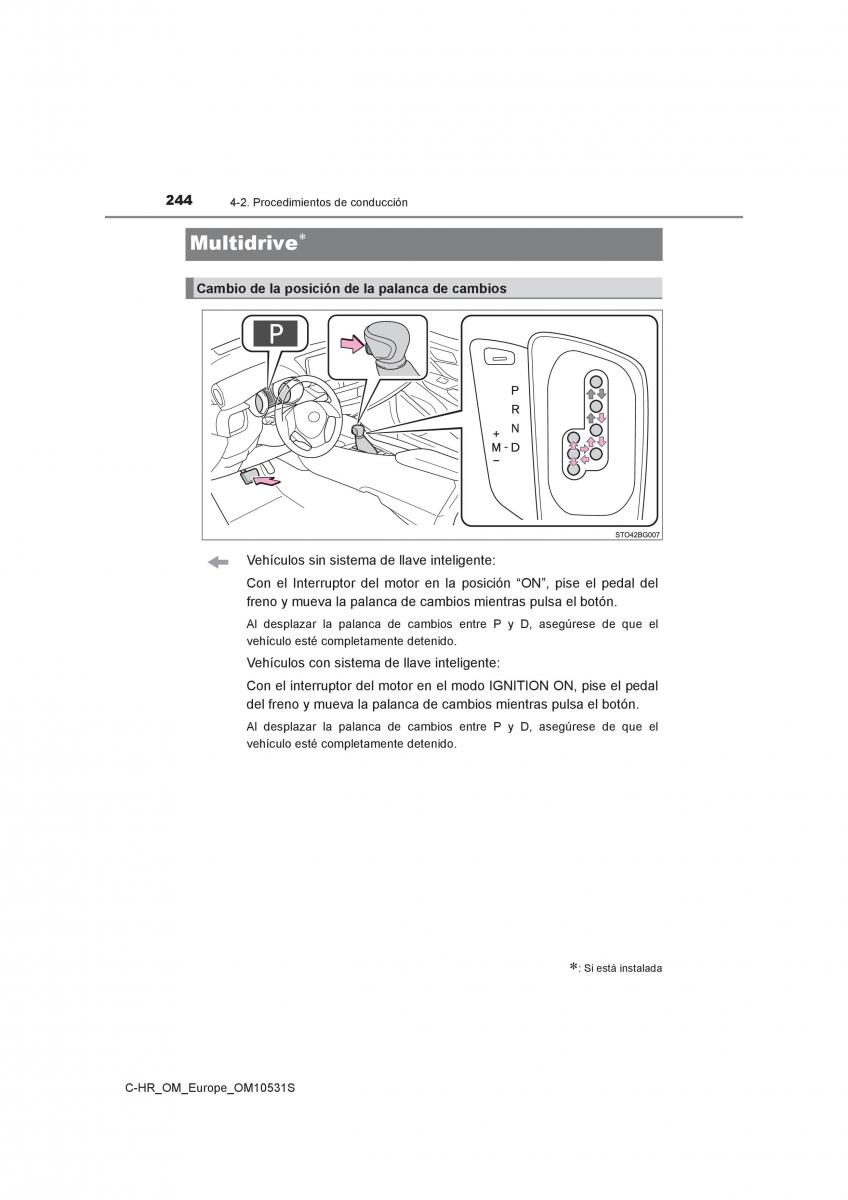 Toyota C HR manual del propietario / page 244