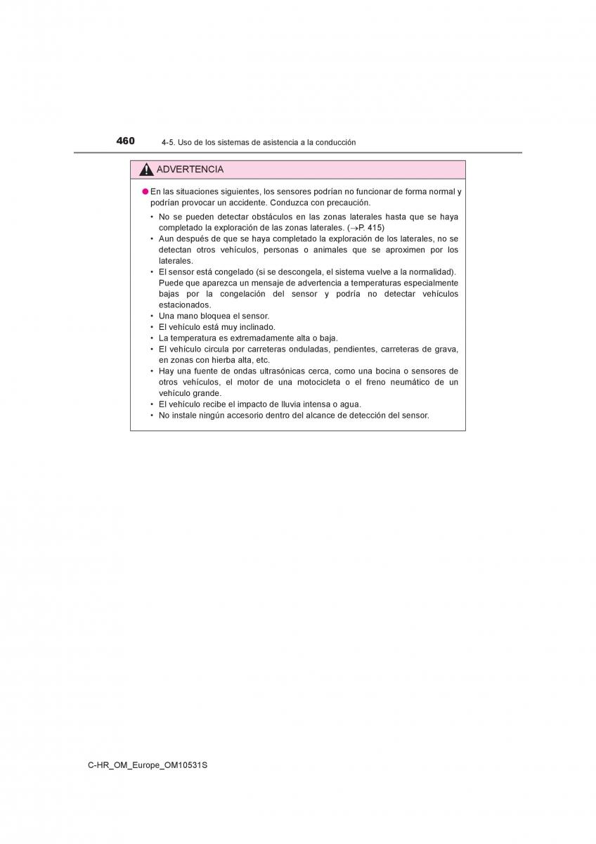 Toyota C HR manual del propietario / page 460