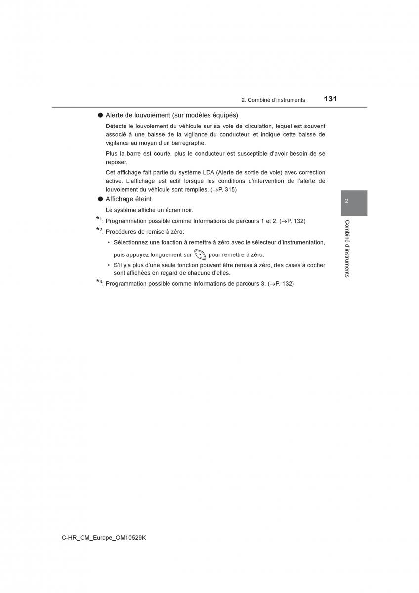 Toyota C HR manuel du proprietaire / page 131