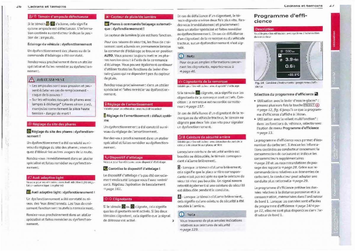 Audi Q3 manuel du proprietaire / page 14