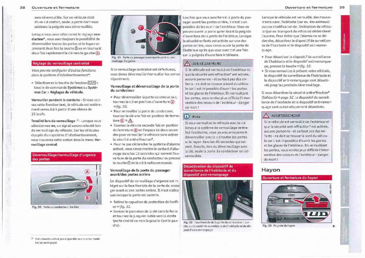 Audi Q3 manuel du proprietaire / page 20