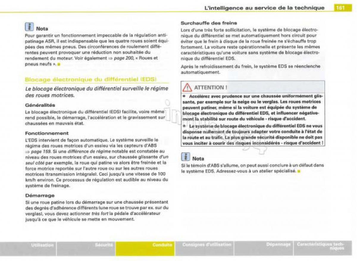 Audi TT II 2 manuel du proprietaire / page 162