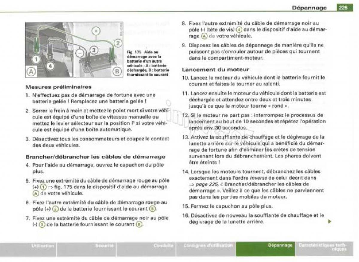 Audi TT II 2 manuel du proprietaire / page 226