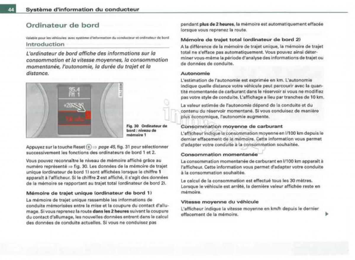 Audi TT II 2 manuel du proprietaire / page 45