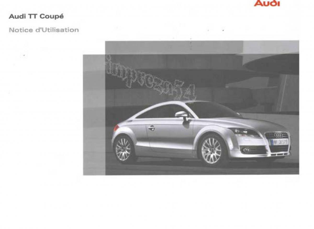 Audi TT II 2 manuel du proprietaire / page 1