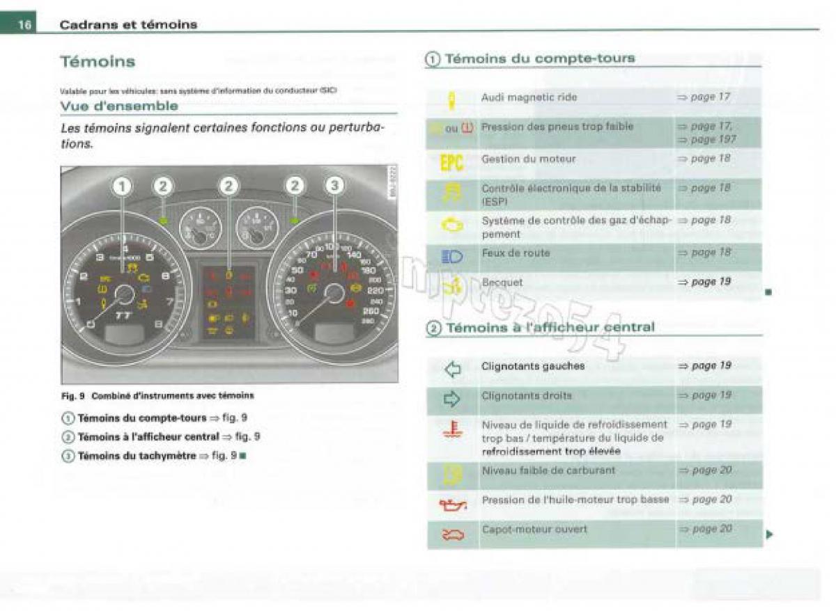 Audi TT II 2 manuel du proprietaire / page 17