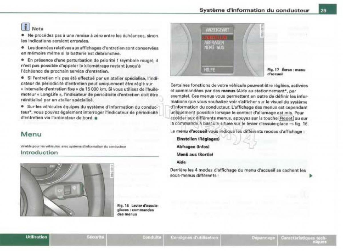 Audi TT II 2 manuel du proprietaire / page 30