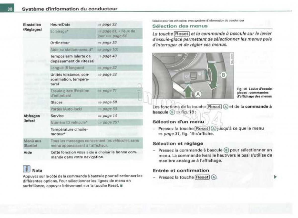 Audi TT II 2 manuel du proprietaire / page 31