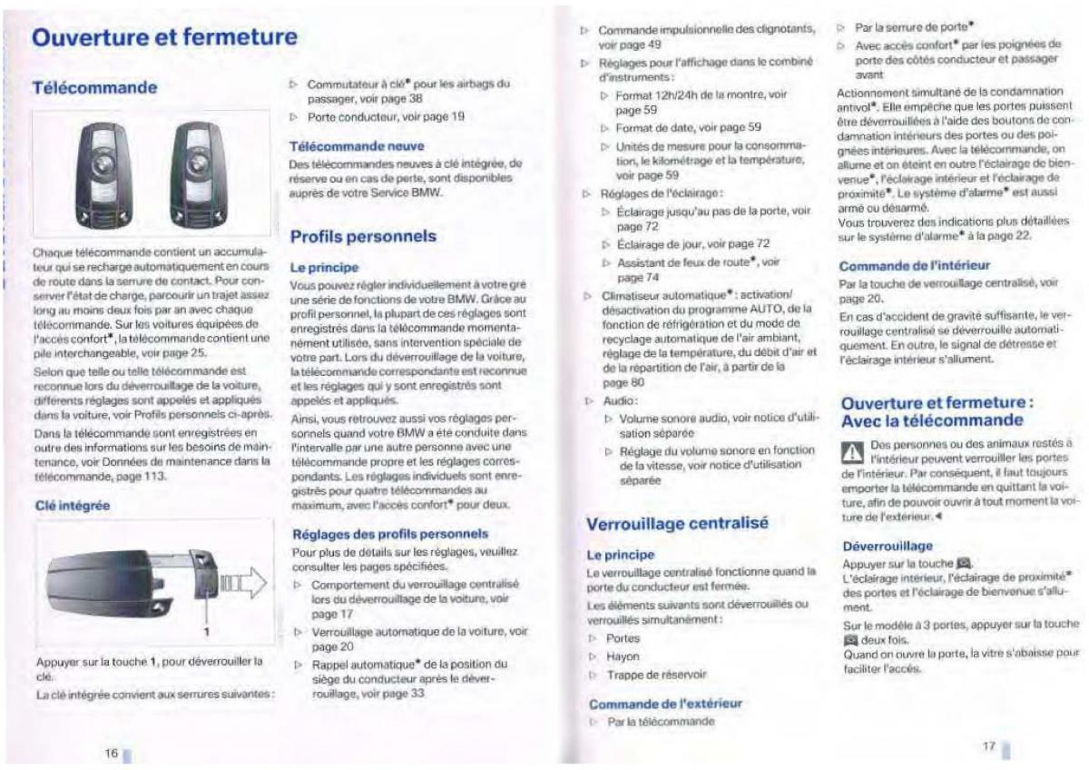 BMW 1 E87 manuel du proprietaire / page 6