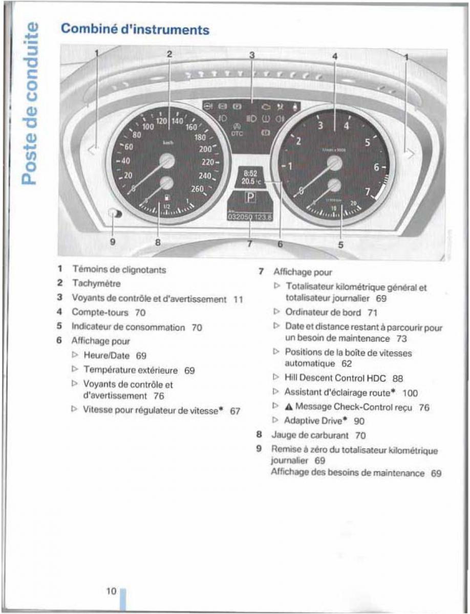 BMW X5 X6 E79 E70 manuel du proprietaire / page 10
