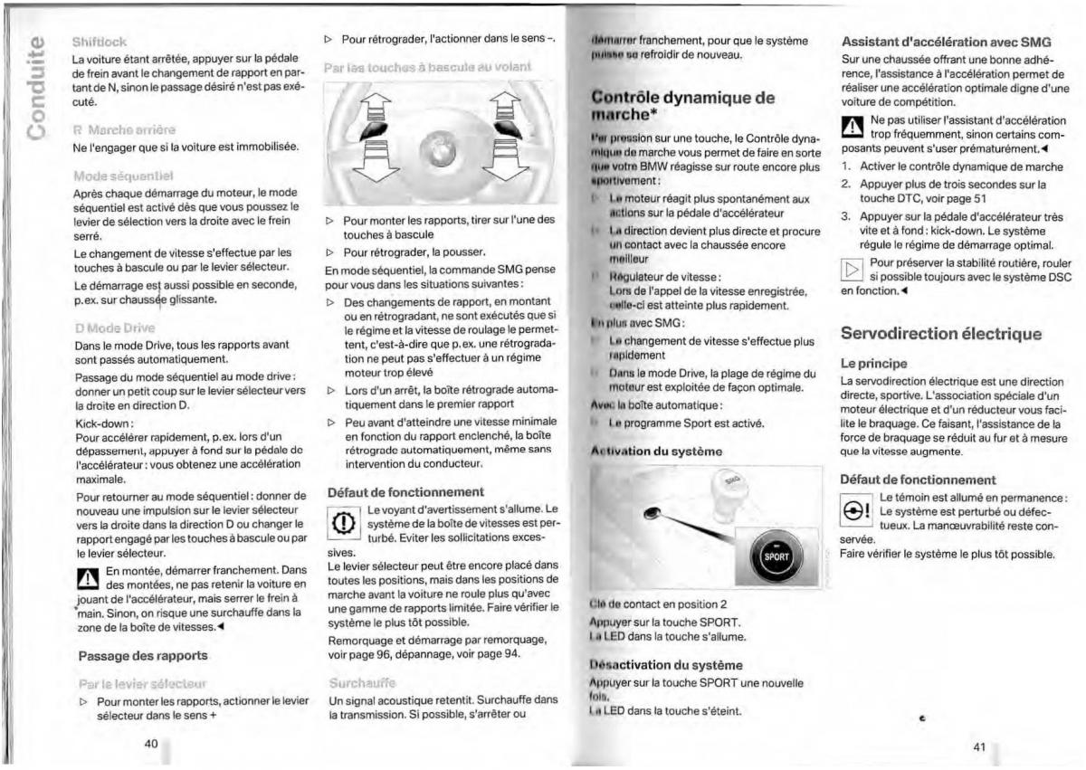BMW Z4 E85 E86 manuel du proprietaire / page 21
