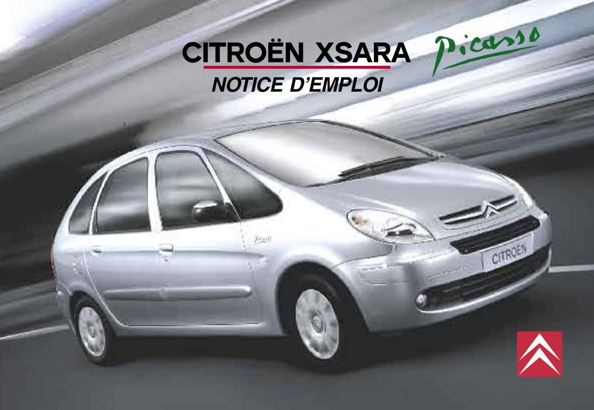 Citroen Xsara Picasso manuel du proprietaire / page 1