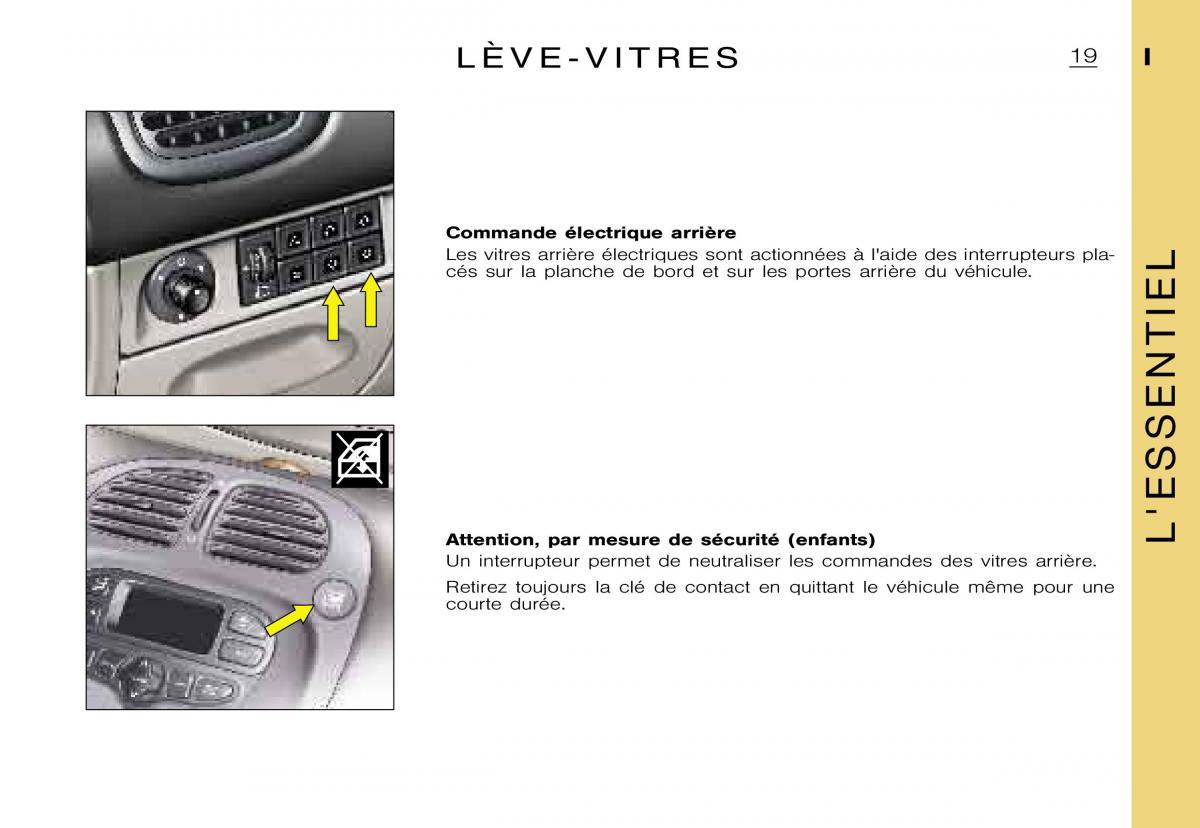 Citroen Xsara Picasso manuel du proprietaire / page 21