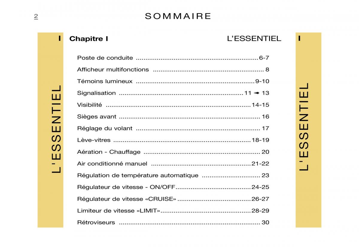 Citroen Xsara Picasso manuel du proprietaire / page 4