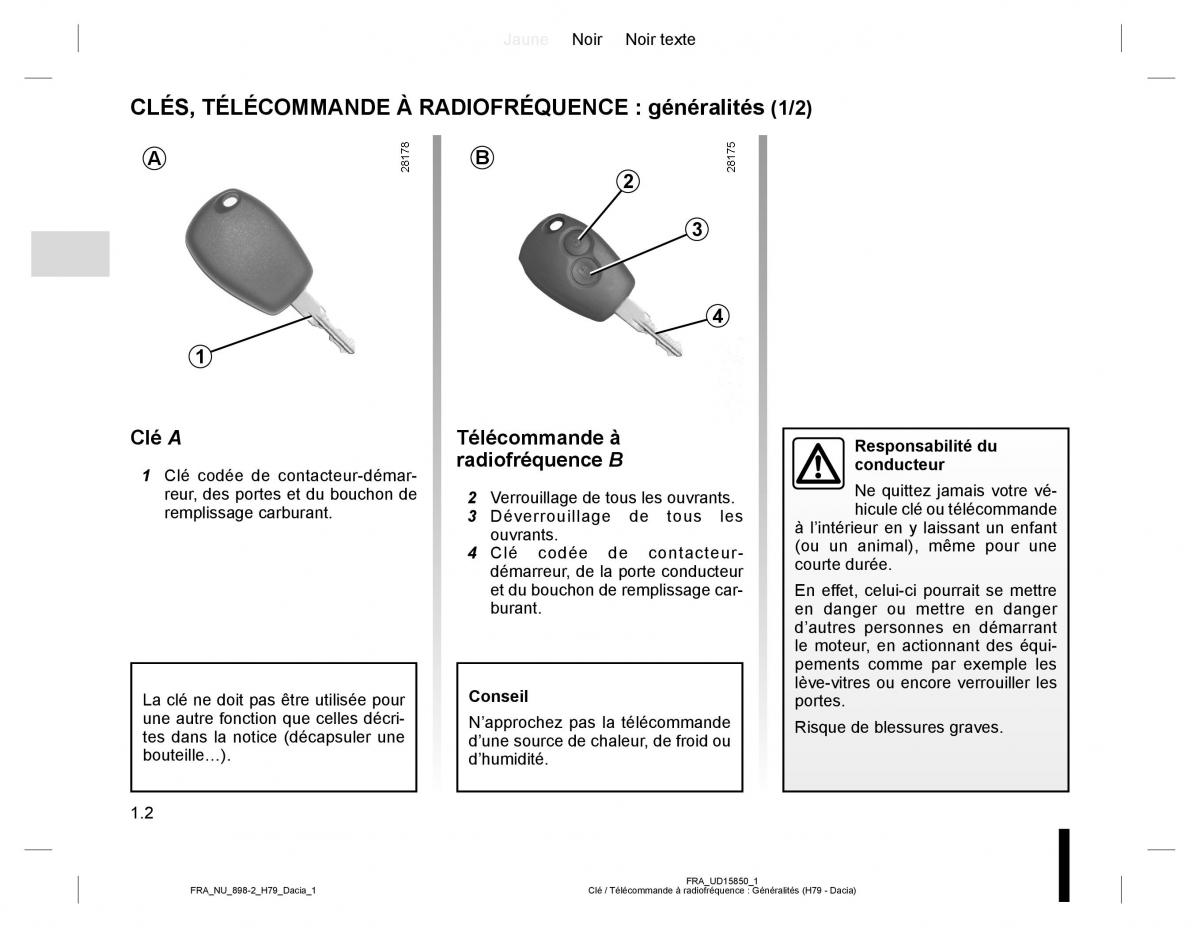 manual  Dacia Duster I 1 manuel du proprietaire / page 6