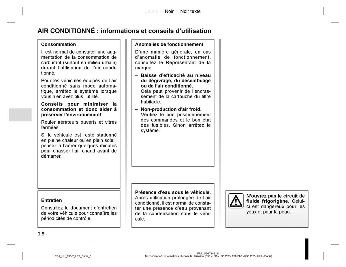 Dacia Duster I 1 manuel du proprietaire / page 86