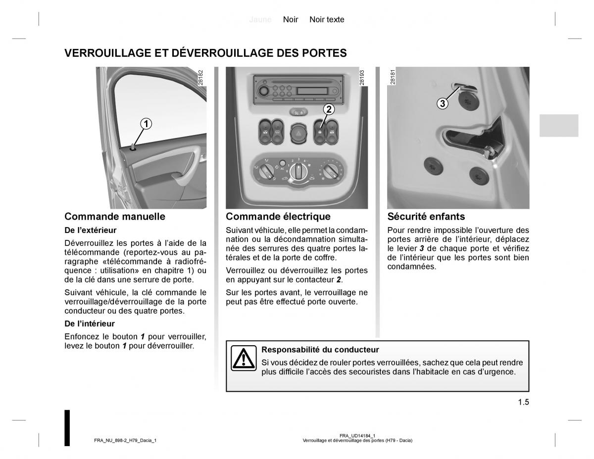 manual  Dacia Duster I 1 manuel du proprietaire / page 9