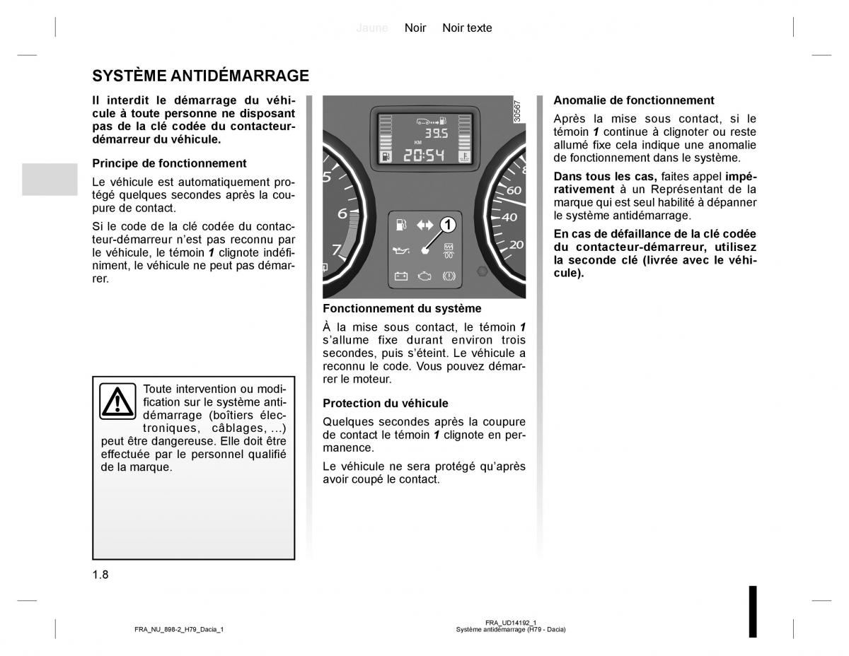 manual  Dacia Duster I 1 manuel du proprietaire / page 12