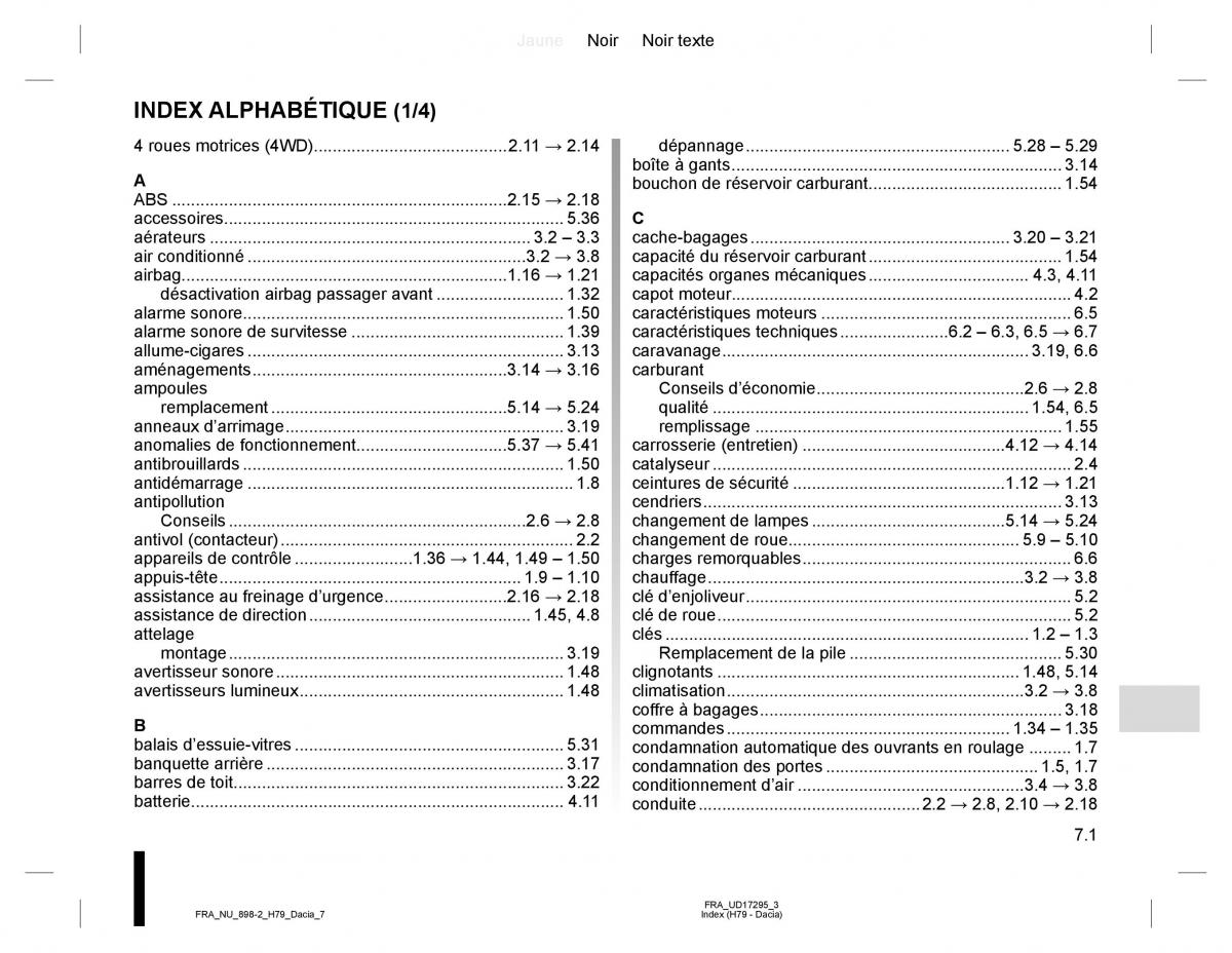 manual  Dacia Duster I 1 manuel du proprietaire / page 167