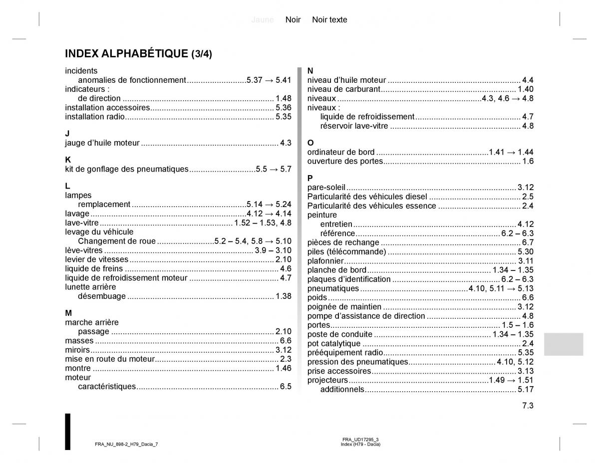 Dacia Duster I 1 manuel du proprietaire / page 169