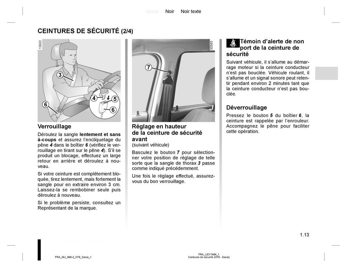 Dacia Duster I 1 manuel du proprietaire / page 17