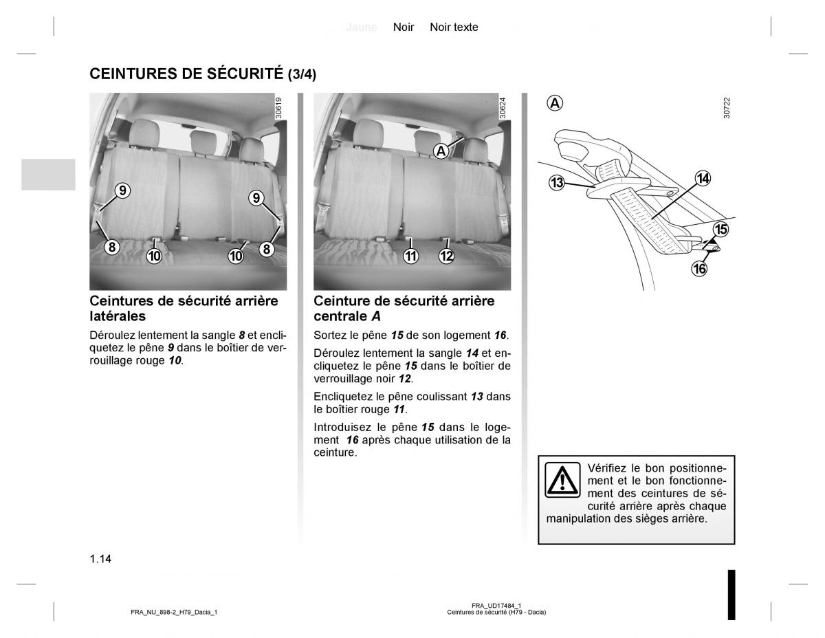 Dacia Duster I 1 manuel du proprietaire / page 18
