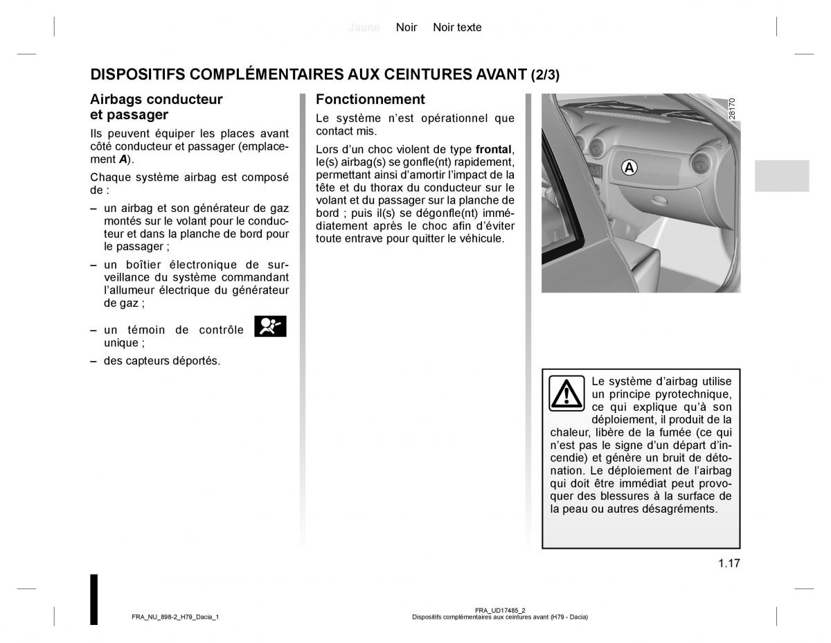 Dacia Duster I 1 manuel du proprietaire / page 21