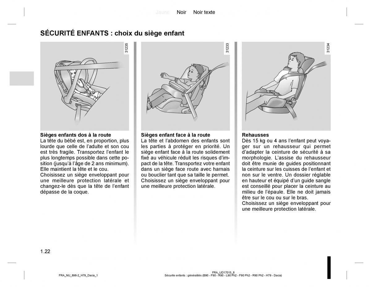 Dacia Duster I 1 manuel du proprietaire / page 26