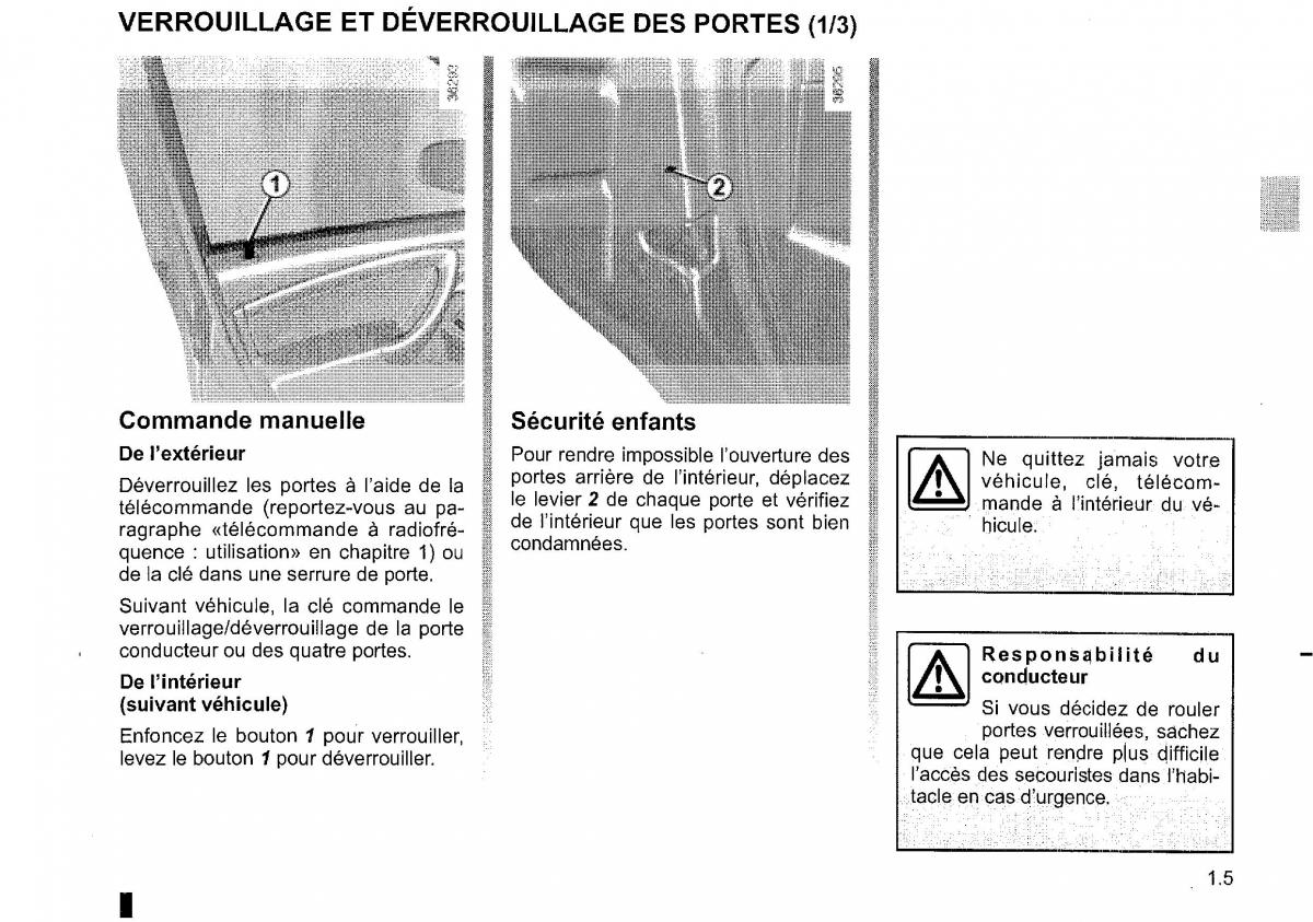 Dacia Duster I 1 FL manuel du proprietaire / page 11