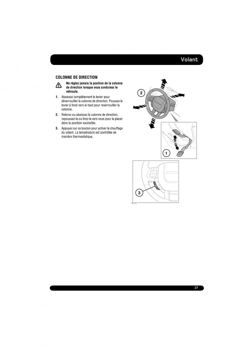 Land Rover Range Rover Evoque manuel du proprietaire / page 27