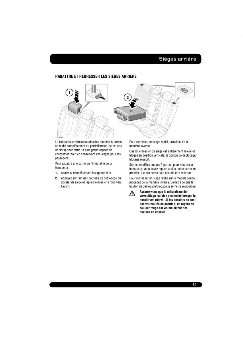 Land Rover Range Rover Evoque manuel du proprietaire / page 25