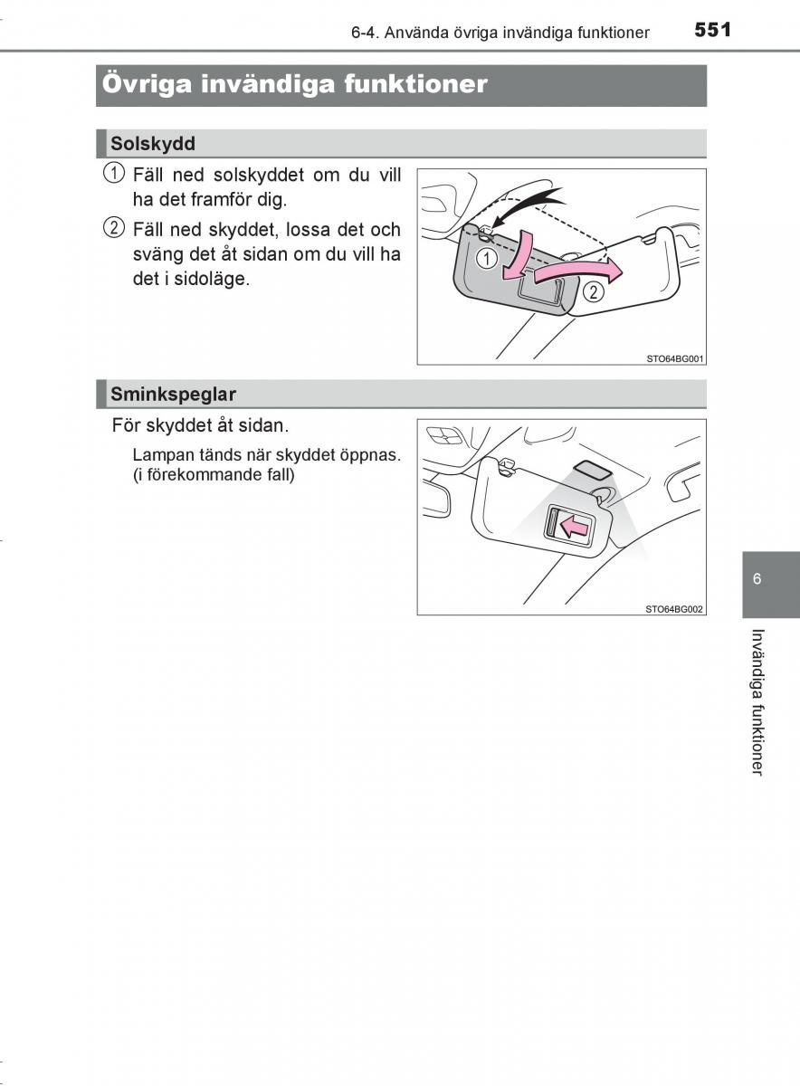 Toyota C HR instruktionsbok / page 551