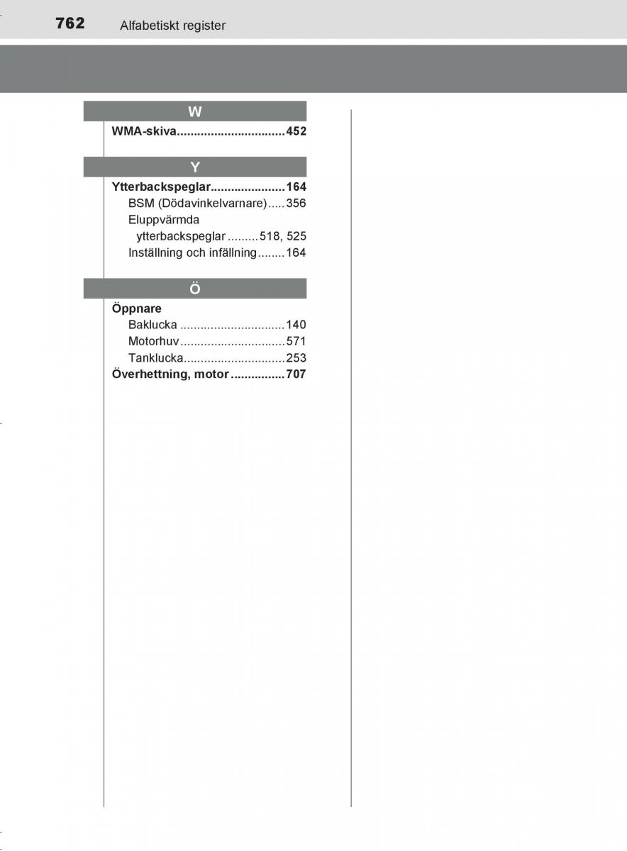 Toyota C HR instruktionsbok / page 762